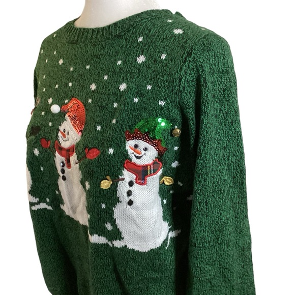 Karen Scott NWT Trio Snowman Christmas Sweater Large - Picture 5 of 12
